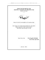 dạy học các nội dung kinh tế, văn hoá phần lịch sử việt nam ở lớp 7 trường trung học cơ sở