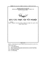 thực trạng hoạt động kinh doanh du lịch của tỉnh vĩnh phúc