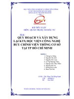 quy hoạch và xây dựng lại ktx học viện công nghệ bưu chính viễn thông cơ sở tại tp hồ chí minh