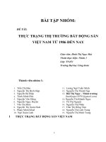 thực trạng thị trường bất động sản việt nam từ 1986 đến nay