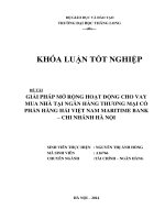 giải pháp mở rộng hoạt động cho vay mua nhà tại ngân hàng thương mại cổ phần hàng hải việt nam maritime bank - chi nhánh hà nội