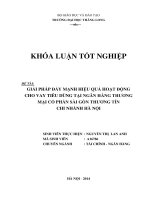 giải pháp đẩy mạnh hiệu quả hoạt động cho vay tiêu dùng tại ngân hàng thương mại cổ phần sài gòn thương tín chi nhánh hà nội
