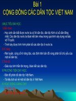 thuyết trình địa lý - cộng đồng các dân tộc việt nam