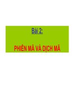 sinh học 12. bài 2.phiên mã - dịch mã