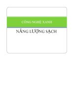 báo cáo công nghệ xanh năng lượng sạch - luận văn, đồ án, đề tài tốt nghiệp