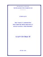 Thực trạng và định hướng phát triển hệ thống điểm dân cư huyện tam đảo tỉnh vĩnh phúc
