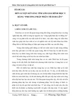 Rèn luyện kỹ năng giải Toán lớp 9