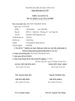 Nghiên cứu hoàn thiện quá trình sản xuất dầu nhiệt phân từ biomass bằng phương pháp nhiệt phân có xúc tác