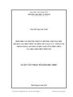 phối hợp các phương pháp và phương tiện dạy học khi dạy các kiến thức về sóng âm (vật lý 12 nc) nhằm nâng cao chất lượng nắm vững kiến thức của học sinh thpt miền núi