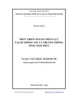 phát triển nguồn nhân lực tại sở thông tin và truyền thông tỉnh vĩnh phúc