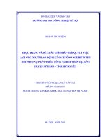Thực trạng và đề xuất giải pháp giải quyết việc làm cho người lao động có đất nông nghiệp bị thu hồi phục vụ phát triển công nghiệp trên địa bàn huyện mỹ hào, tỉnh hưng yên