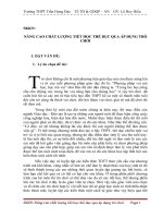 skkn nâng cao chất lượng tiết học thể dục qua áp dụng trò chơi