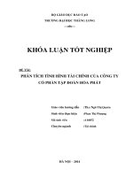 phân tích tình hình tài chính của công ty cổ phần tập đoàn hòa phát