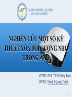 nghiên cứu một số kỹ thuật xóa đối tượng nhỏ trong ảnh slide