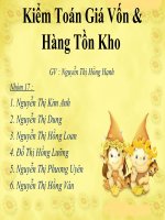 Thuyết trình kiểm toán giá vốn  hàng tồn kho