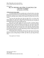 dự án thành lập công ty quảng cáo chuyên nghiệp (bài tập phân tích thị trường)