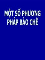 Bài giảng một số phương pháp bào chế thuốc