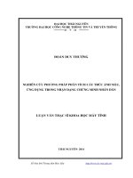 nghiên cứu phương pháp phân tích cấu trúc ảnh màu, ứng dụng trong nhận dạng chứng minh nhân dân