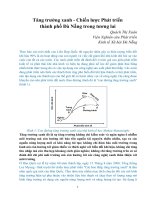 Tham luận tăng trưởng xanh chiến lược phát triển thành phố đà nẵng trong tương lai