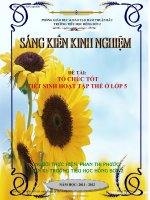 Biện pháp tổ chức tốt tiết sinh hoạt tập thể cho học sinh lớp 5