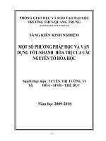 MỘT SỐ PHƯƠNG PHÁP HỌC VÀ VẬN DỤNG TỐTNHANH  HÓA TRỊ CỦA CÁC NGUYÊN TỐ HÓA HỌC