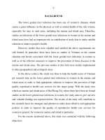 actual situation of lower genital tract infections in married women aged 18-49 in the marine and island areas, hai phong city and effectiveness of some intervention solutions ttta