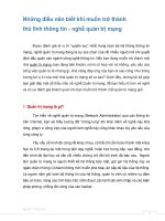 Những điều nên biết khi muốn trở thành thủ lĩnh thông tin