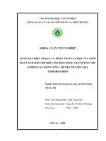 đánh giá hiện trạng và phân tích vai trò của nuôi thả cánh kiến đối với cộng đồng người dân tộc h’mông tại xã huổi lèng – huyện mường chà – tỉnh điện biên
