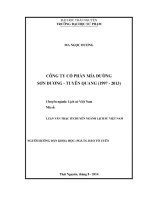 công ty cổ phần mía đường sơn dương - tuyên quang (1997-2013)