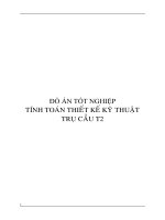 đồ án tốt nghiệp tính toán thiết kế kỹ thuật trụ cầu t2