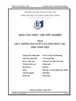 quy trình sản xuất của nhà máy lọc dầu Nam Việt