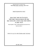 khai thác một số ứng dụng trên điện thoại di động hỗ trợ học sinh lớp 12 thpt tự học toán