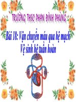 thuyết trinh sinh học - vận chuyển máu qua hệ mạch vệ sinh hệ tuần hoàn