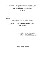PHÂN TÍCH BÁO CÁO TÀI CHÍNH CÔNG TY CỔ PHẦN DƯỢC PHẨM OPC (MÃ: OPC)