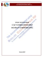 vấn đề lồng ghép đất đai và môi trường