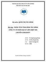 PHÂN TÍCH TÌNH HÌNH TÀI CHÍNH CÔNG TY CỔ PHẦN ĐẠI LÝ LIÊN HIỆP VẬN CHUYỂN GEMADEPT