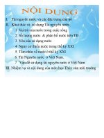 tổng luận tài nguyên nước - luận văn, đồ án, đề tài tốt nghiệp