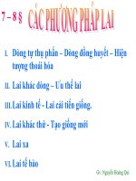 thuyết trinh sinh học - lai khác dòng