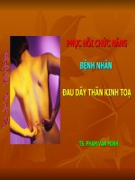 Bài giảng phục hồi chức năng bệnh nhân đau thần kinh tọa