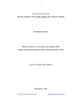 phương pháp gia tăng rút gọn thuộc tính trong bảng quyết định sử dụng độ đo khoảng cách