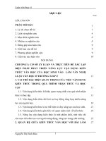 những biện pháp phát triển năng lực vận dụng kiến thức văn học của học sinh vào làm văn nghị luận văn học ở trường thpt