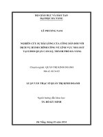 nghiên cứu sự hài lòng của công dân đối với dịch vụ hành chính công về lĩnh vực nhà đất tại ubnd quận cẩm lệ, thành phố đà nẵng