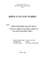 phân tích hiệu quả sử dụng vốn lưu động tại tổng công ty xây dựng đường thủy