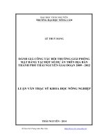 đánh giá công tác bồi thường giải phóng mặt bằng tại một số dự án trên địa bàn thành phố thái nguyên giai đoạn 2009-2012