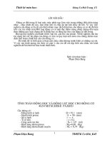 tính toán động học và động lực học cho động cơ 4g54 mitsubishi pajero