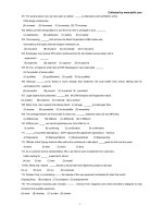 tổng hợp câu hỏi trắc nghiệm TOIC