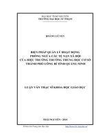 biện pháp quản lý hoạt động phòng ngừa các tệ nạn xã hội của hiệu trưởng trường thcs thành phố uông bí tỉnh quảng ninh