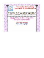 Tiểu luận thống kê về lao động và tiền lương của doanh nghiệp