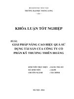 giải pháp nâng cao hiệu quả sử dụng tài sản của công ty cổ phần kỹ thương thiên hoàng