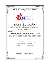 phân tích hoạt động sản xuất kinh doanh tại công ty cổ phần sông đà 25